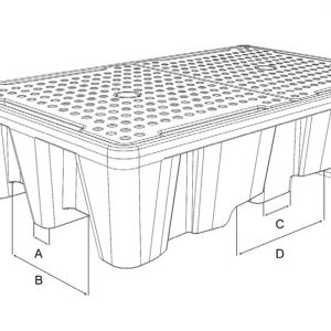 Double IBC Bund / 8 Drum Spill Pallet-4218