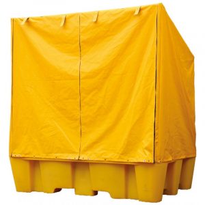 Double IBC Bund / 8 Drum Spill Pallet with Frame & Cover-3186