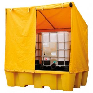 Double IBC Bund / 8 Drum Spill Pallet with Frame & Cover-3646