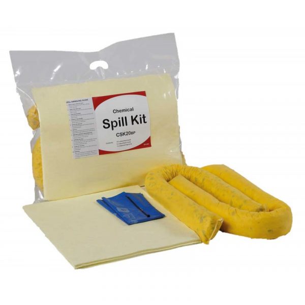 Chemical Spill Kit in Sealed Plastic Bag - 20L-0