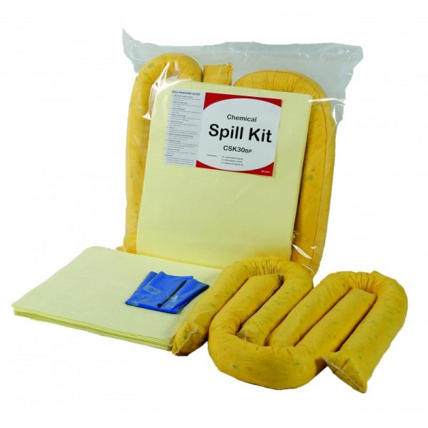 Chemical Spill Kit in Sealed Plastic Bag - 30L-0