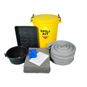 Spill Kit in Plastic Bin + Drip Tray - 90L General-0