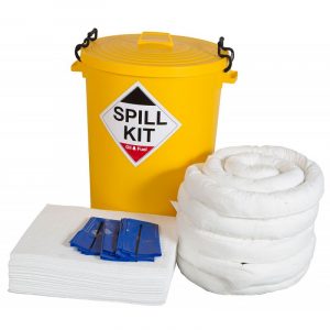 Spill Kit in Plastic Bin - 100L Oil & Fuel -0