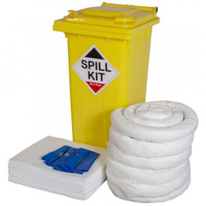 Spill Kit in Wheeled Bin - 120L Oil & Fuel -0