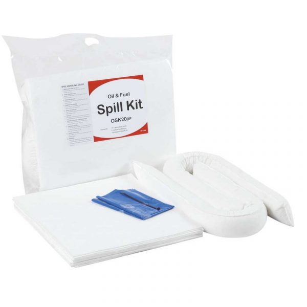 Oil & Fuel Spill Kit in Sealed Plastic Bag - 20L-0