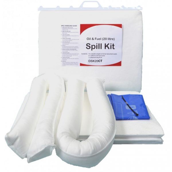 Spill Kit in Clip-Close Plastic Bag - 20L Oil & Fuel -0