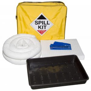 Spill Kit in Shoulder Bag + Drip Tray - 50L Oil & Fuel -0
