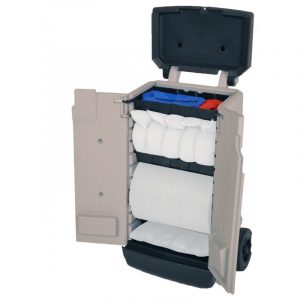 Spill Kit in Wheeled Spill Caddy - 70L Oil & Fuel -0
