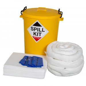Spill Kit in Plastic Bin - 90L Oil & Fuel -0