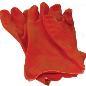 Heavy Duty Red PVC Gloves - 5 Pack-0